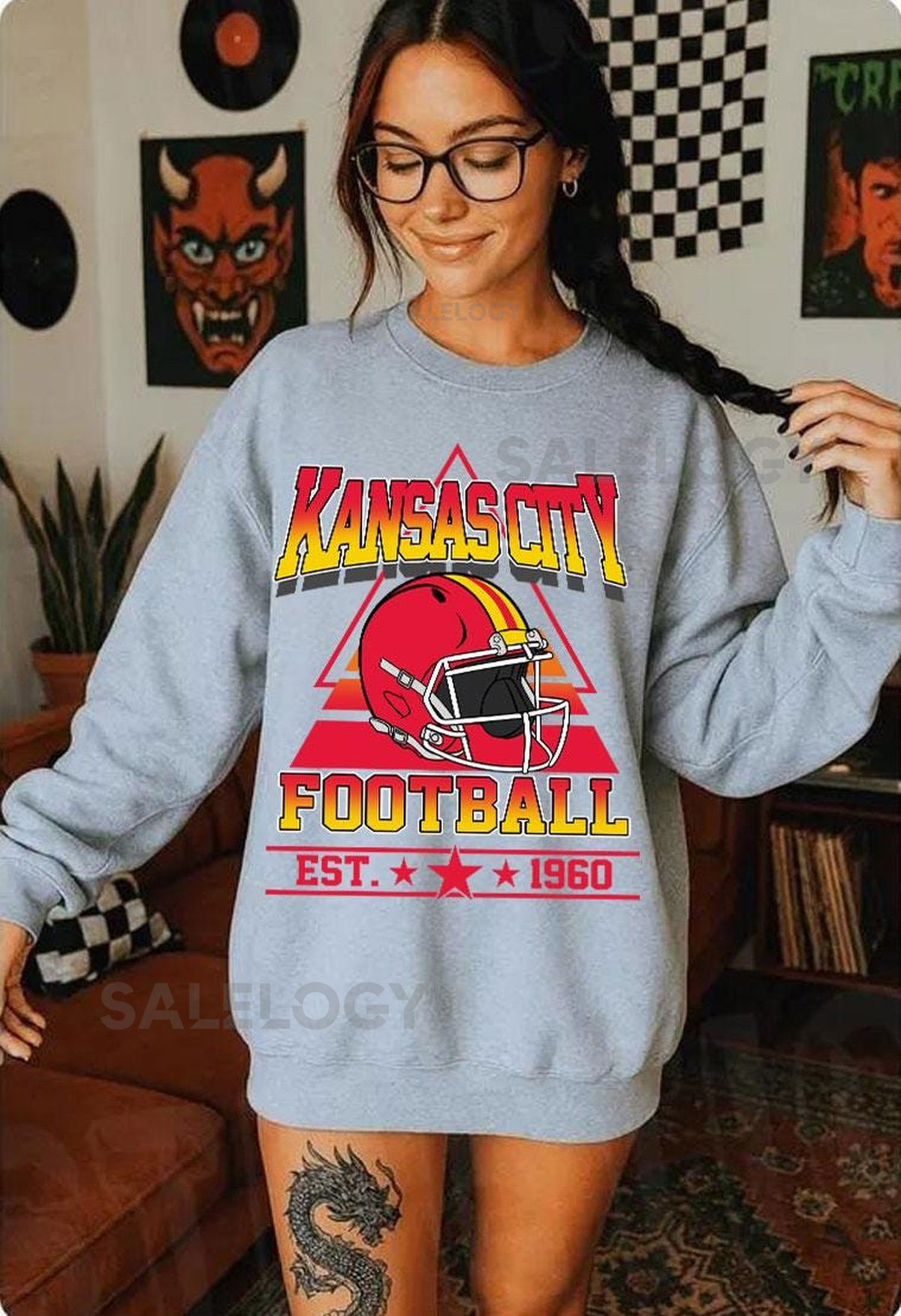 Kansas City Football SweatshirtKansas City Game Day ShirtKansas City ShirtSunday Football ShirtTrendy Kansas City Football Fan Shirt_43