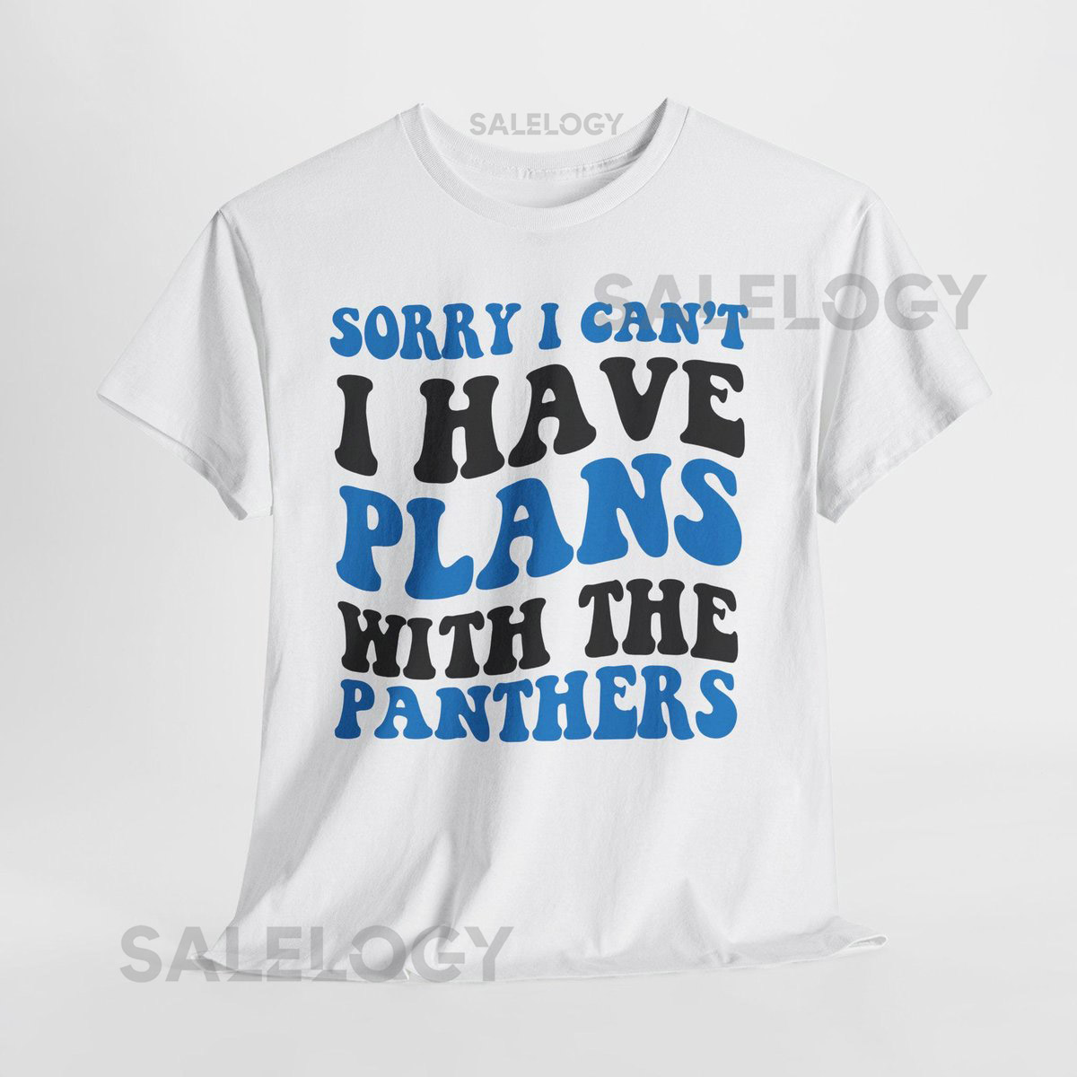 Sorry I Can't I Have Plans With Carolina Football Shirt Panthers Fan Tee Black and Blue Game Day Top_857
