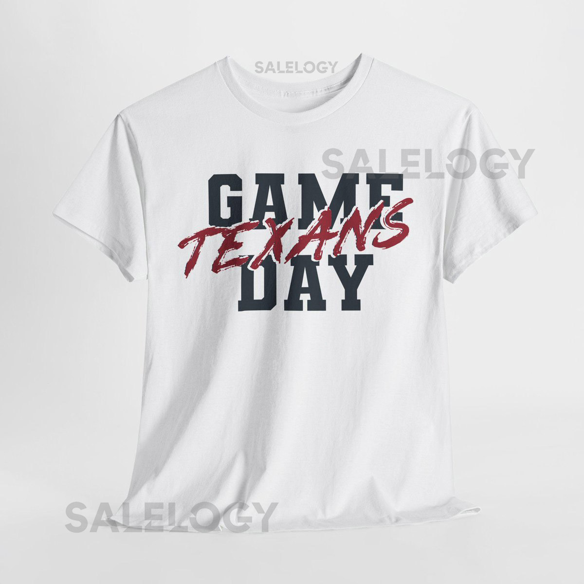 GAME DAY Houston Football Shirt Texans Fan Tee Blue and Red Game Day Top Houston Texans Tailgating_151