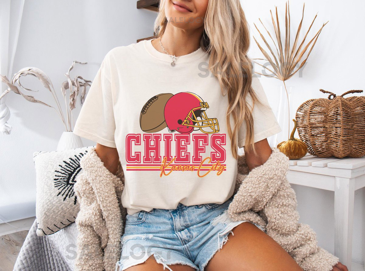 Comfort Colors Kansas City Football T-Shirt Vintage Chiefs Game Day Fan Tee_102