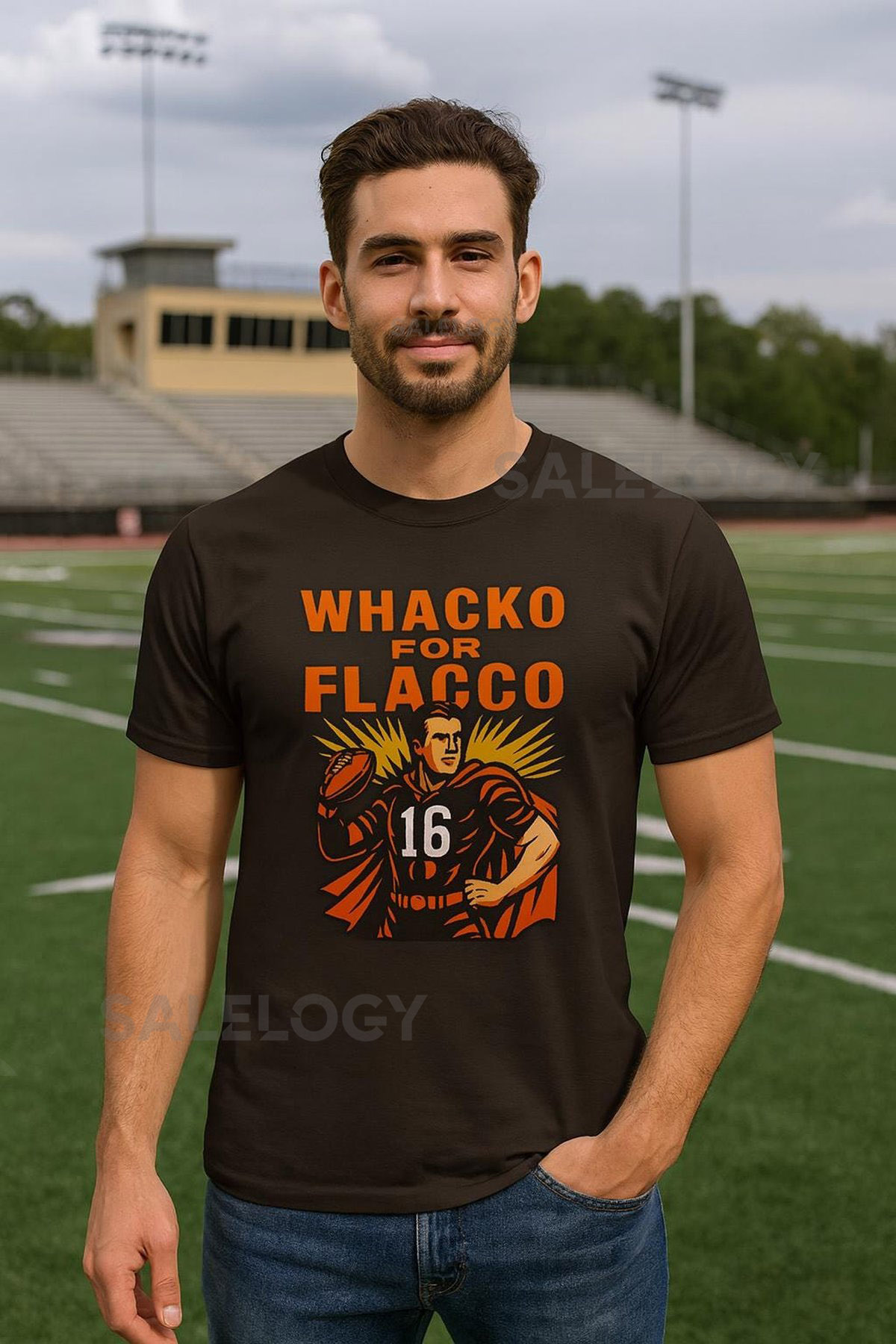 Cincinnati Football Tee Joe Flacco Jersey - NFL Fan Apparel_547