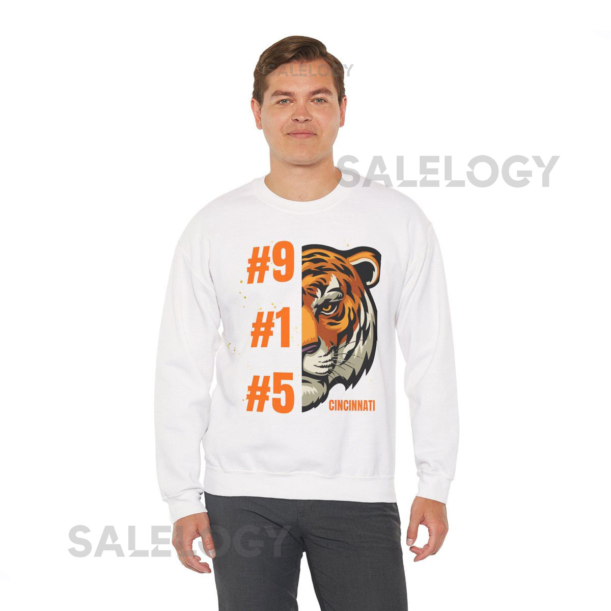 Cincinnati Bengal Tiger Trio Crewneck Sweatshirt Unisex Pullover Game Day Apparel Sports Fan Gear Unique Gift for Fans_481