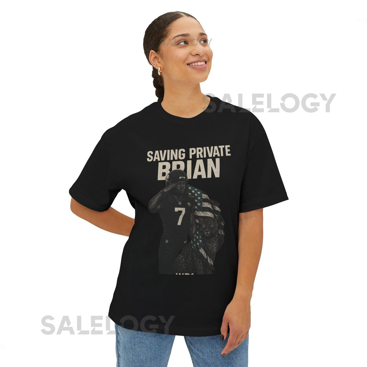 Retro Jacksonville Jaguars Tee Distressed Varsity Football_815