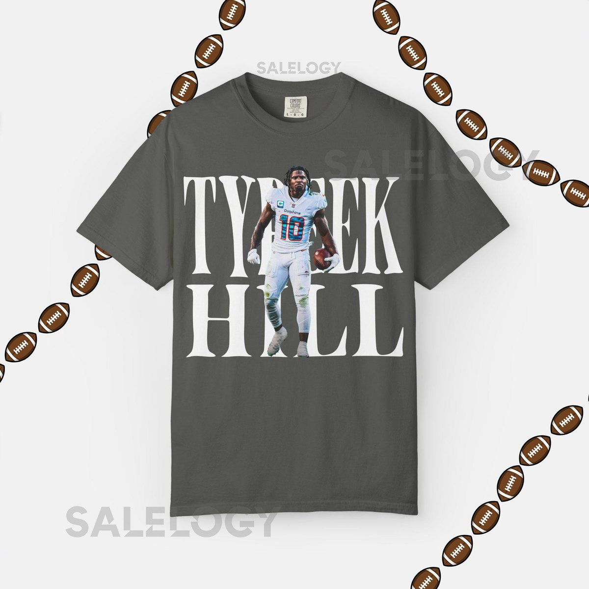Tyreek Hill Miami Dolphins T-Shirt Vintage Graphic Fins Tee_573
