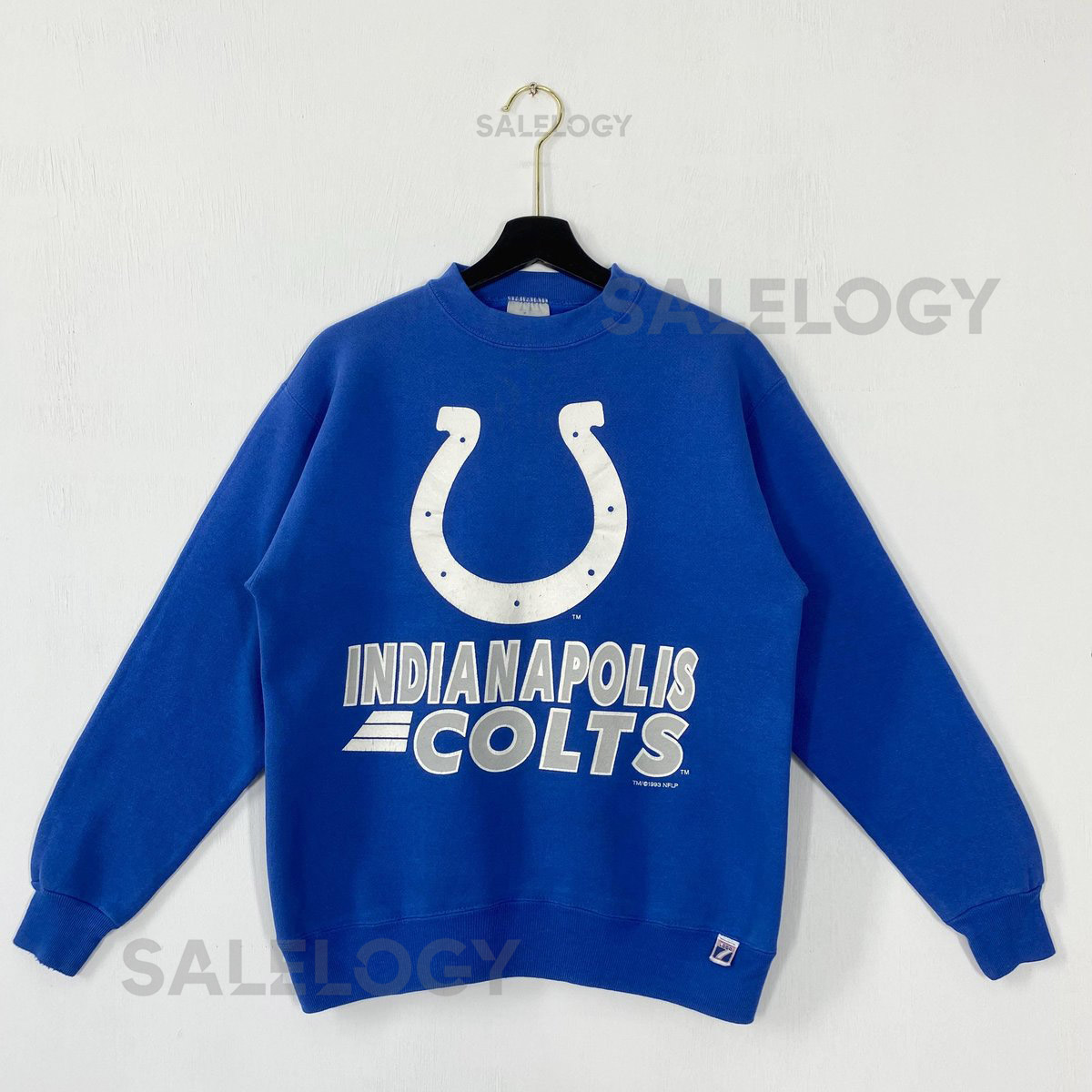 Vintage 90s Indianapolis Colts Sweatshirt Crewneck Pullover Sportswear NFL Indianapolis Colts Print Logo Blue_931