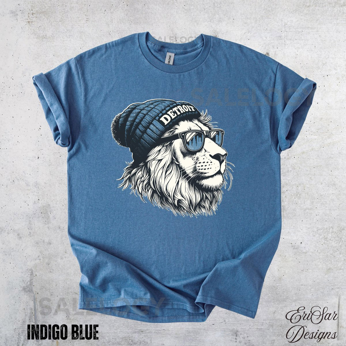 Detroit Lions Wearing Beanie Shirt_321