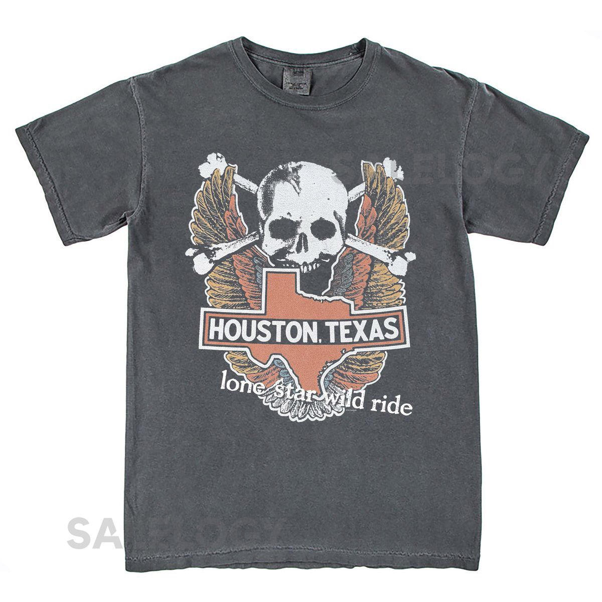 Lone Star Wild Ride T-Shirt Retro Houston Motor Sh_756