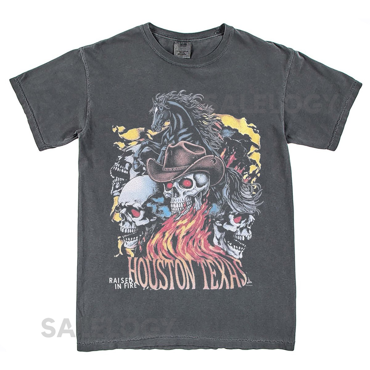 Vintage Style Houston Hot Rod T-Shirt Lone Star Motor Sho_1030