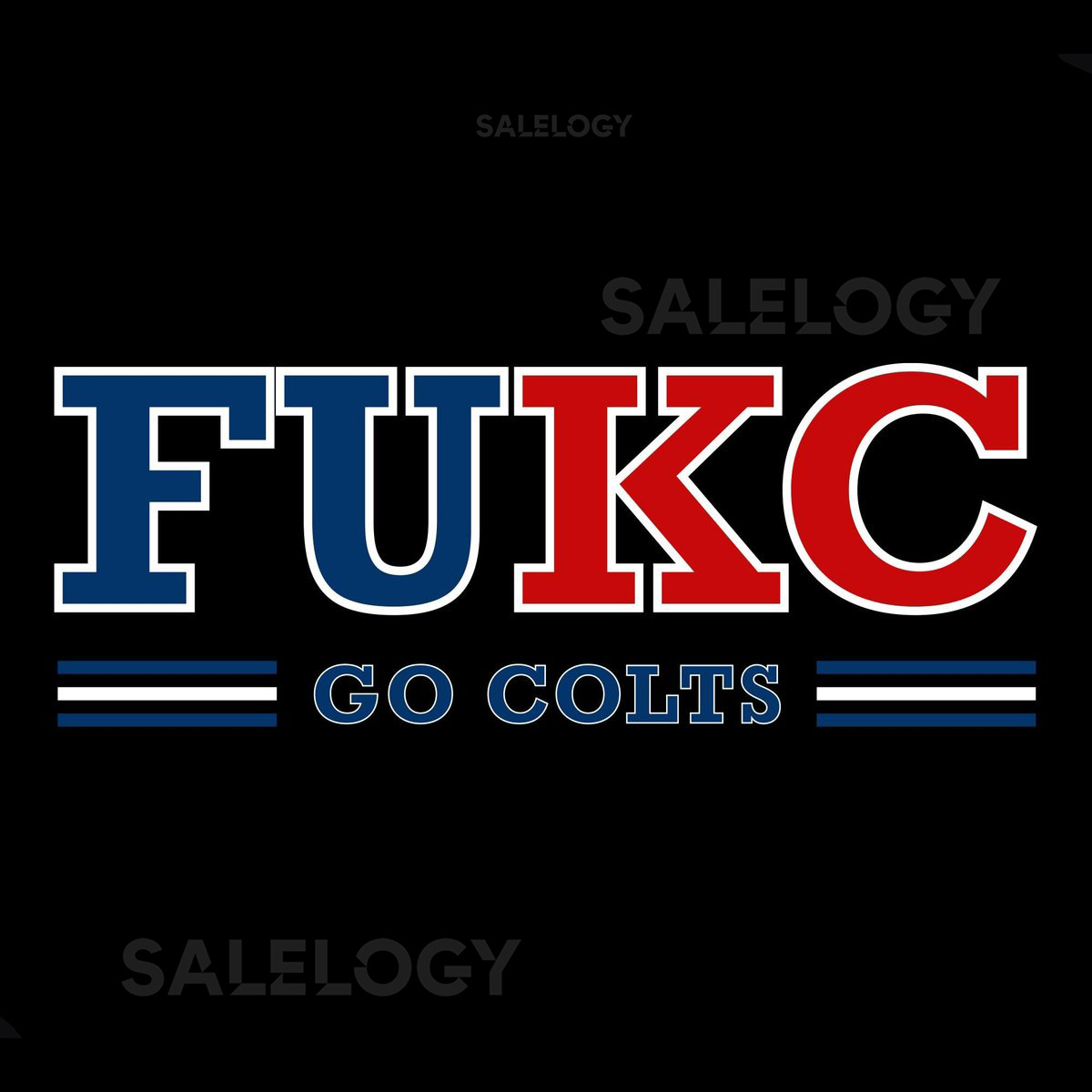 FUKC the Chiefs Colts T-Shirt Indianapolis Football Black _144