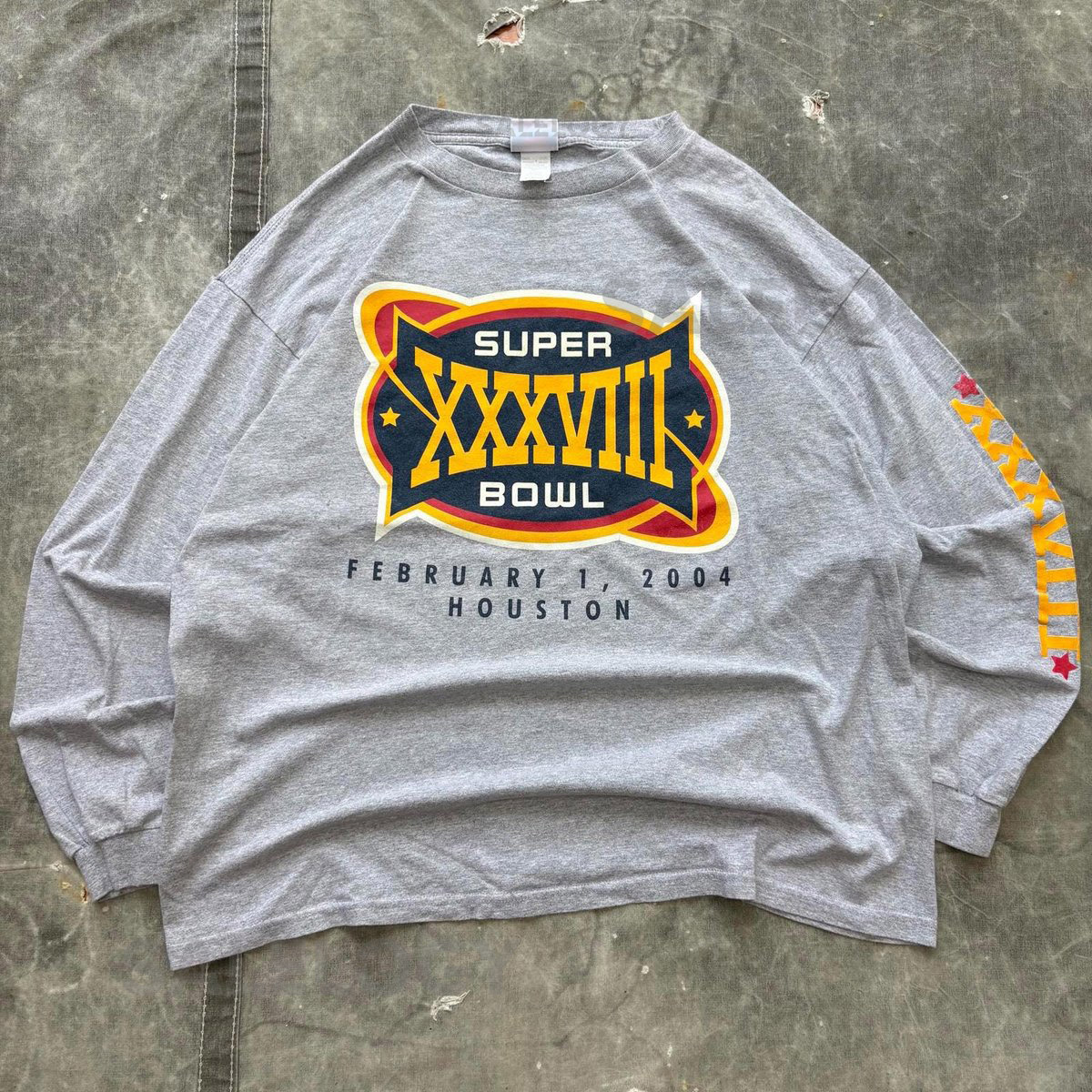 Vintage Y2K Super Bowl New England Patriots Carolina Panthers NFL Shirt_1123