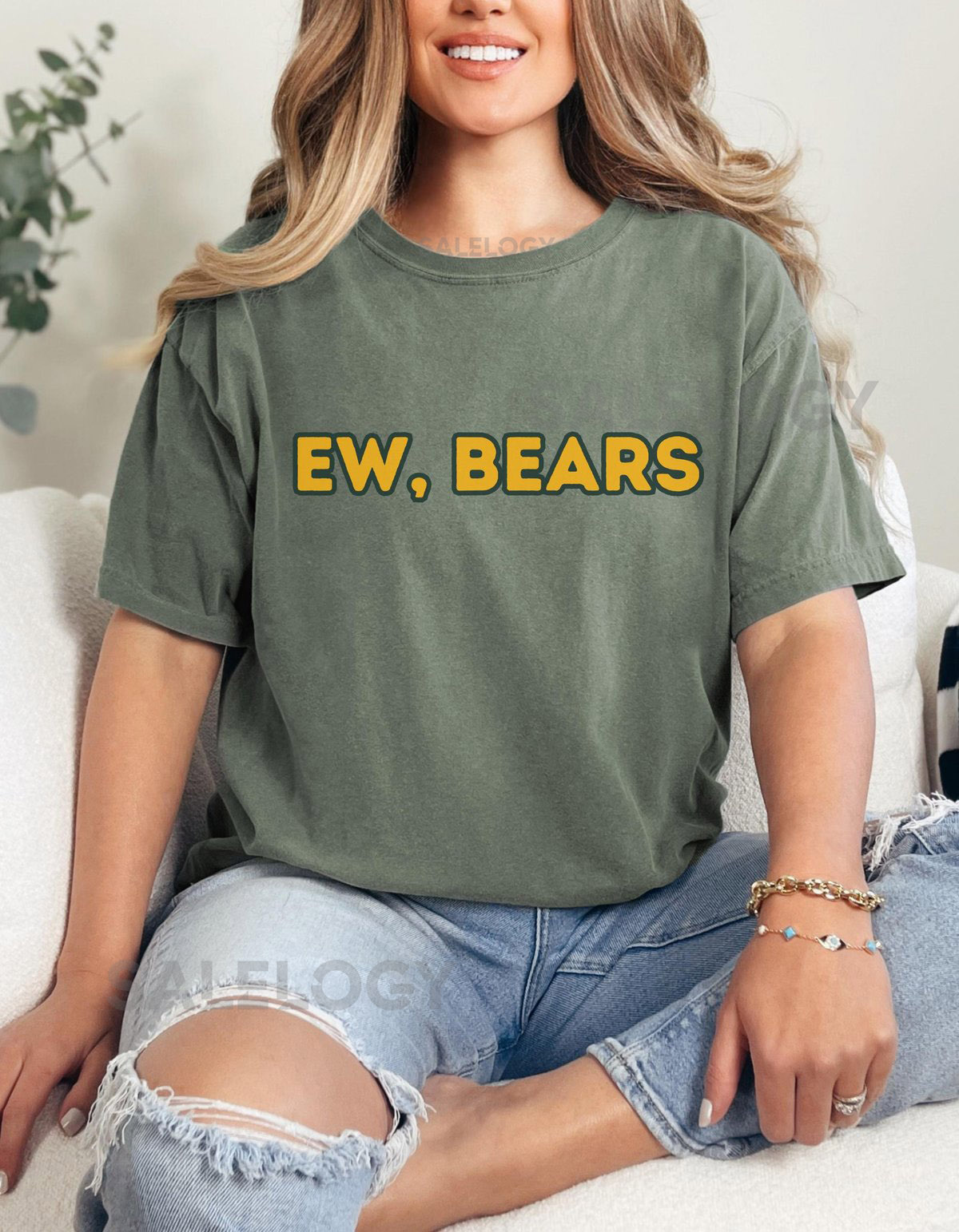 Comfort Colors Packers Shirt Ew Bears Funny Rivalry T-Shirt Green Bay Football Fan Gift Game Day Tailgate Tee_70