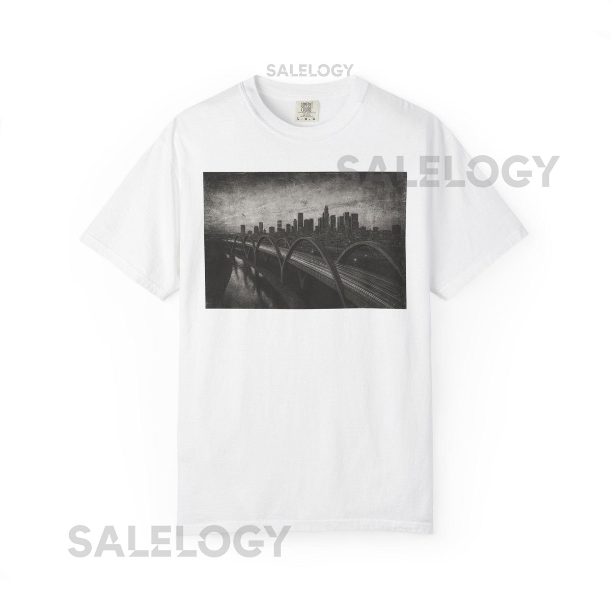 Los Angeles Sixth Street Bridge T-Shirt Vintage LA Graphic Tee_309