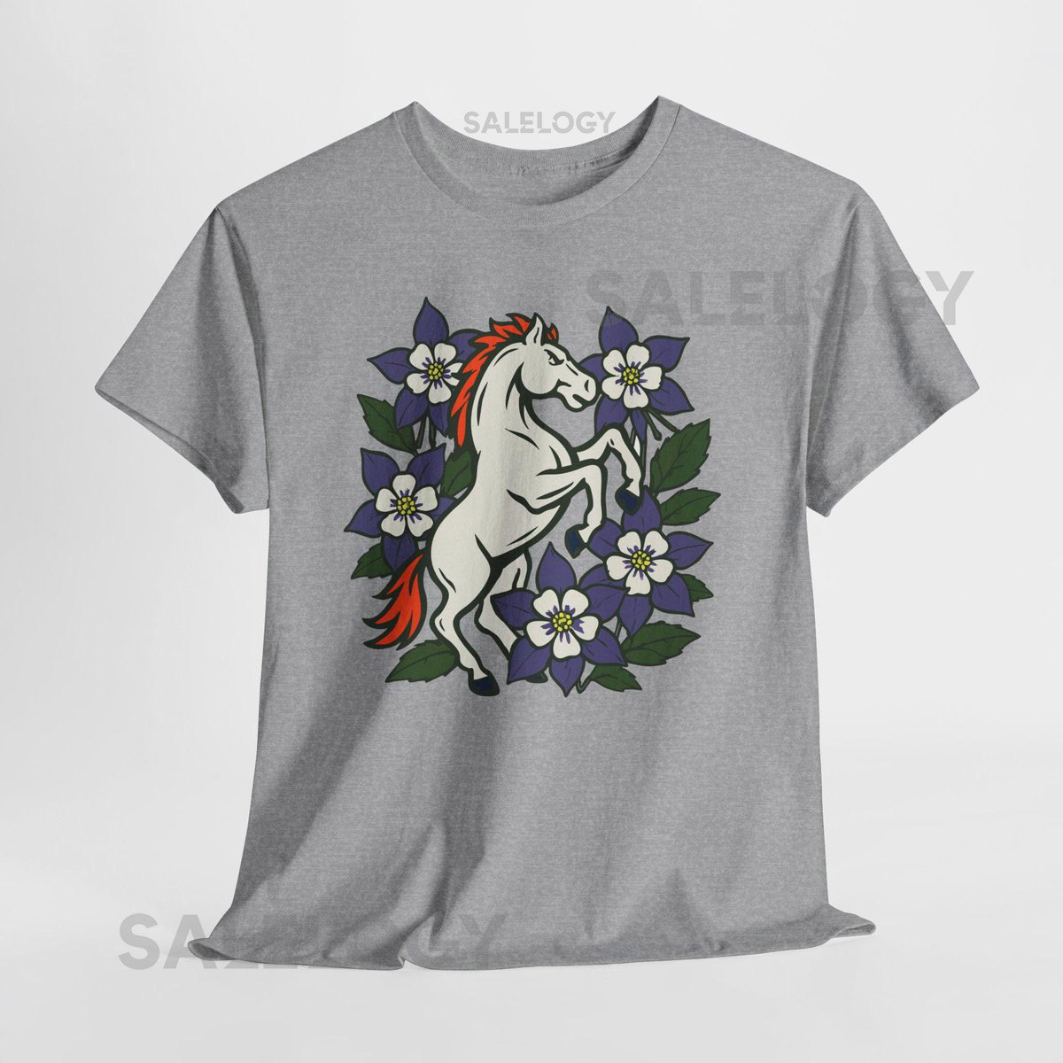 Denver Football Floral Shirt Broncos Top Orange and Blue Game Day Shirt Denver Broncos Tailgating Outfit Football Lovers Shirt_340