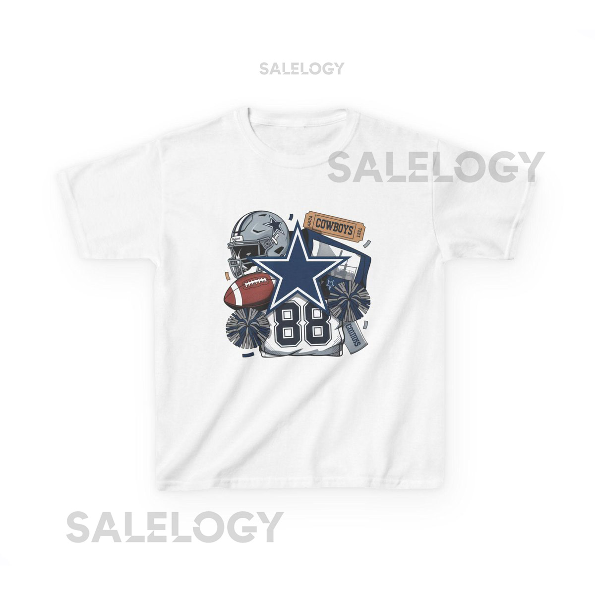 Dallas Cowboys Kids Tee Youth Sports Shirt Football Fan Apparel Gametime Outfit Team Spirit Shirt Gift for Young Fans_150