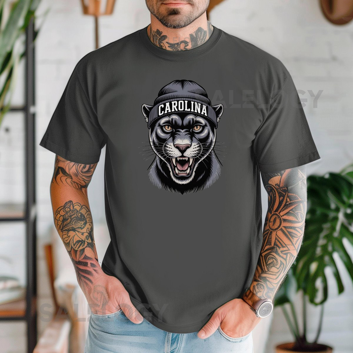 Carolina Panthers Football T-Shirt Game Day Sports Tee_394