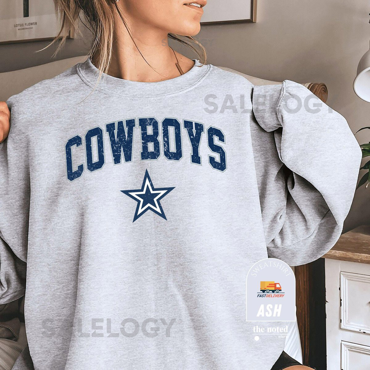 Vintage Cowboys Sweatshirt Retro Western Cowboy Hoodie Distressed Cowboys Sweater Mens Womens Cowgirl Fall Graphic Top_528