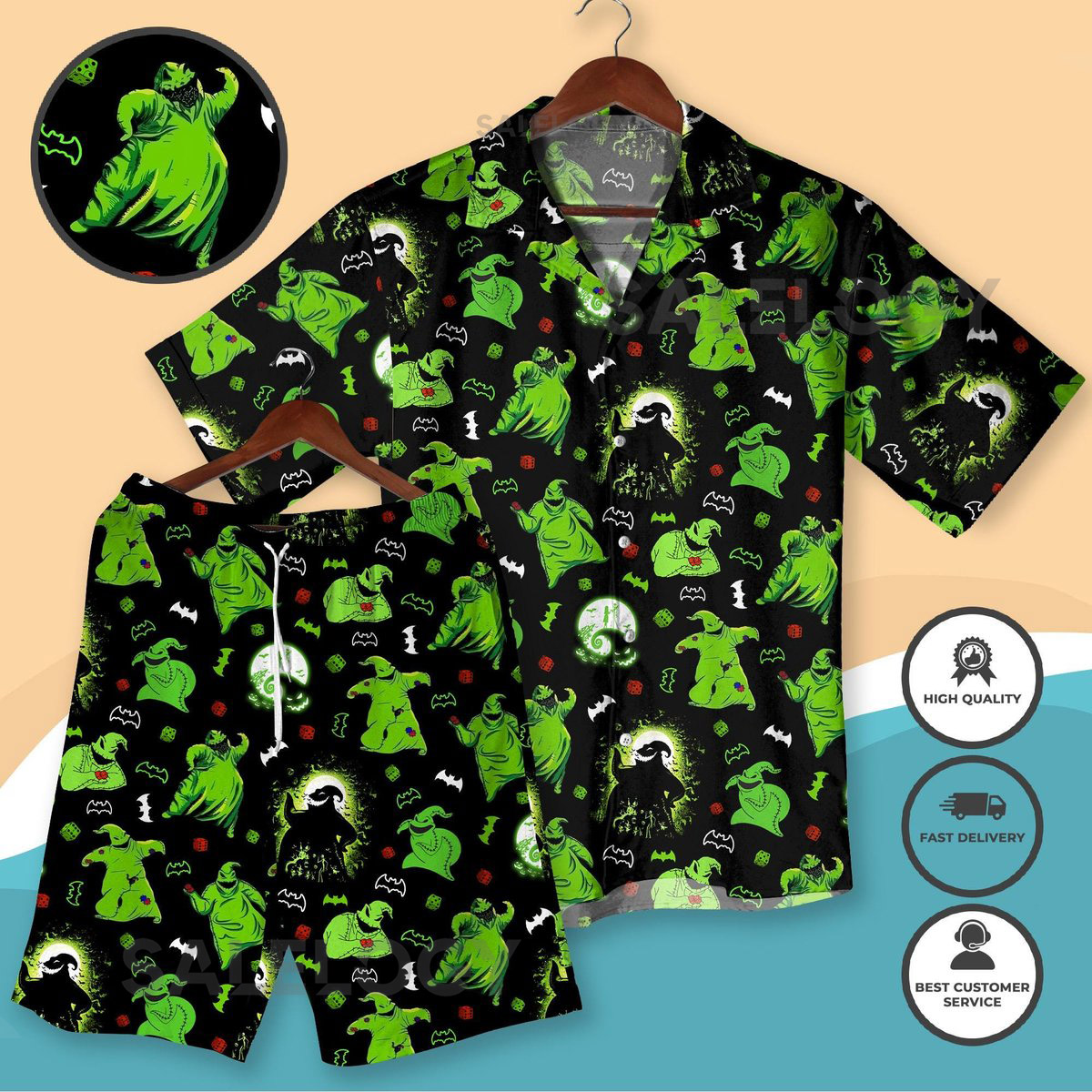 Oogie Boogie Halloween Hawaiian Shirt halloween Christmas Outfit Spooky Aloha Shirt Halloween Boo Gothic Party Clothing Halloween Xmas Gifts_210