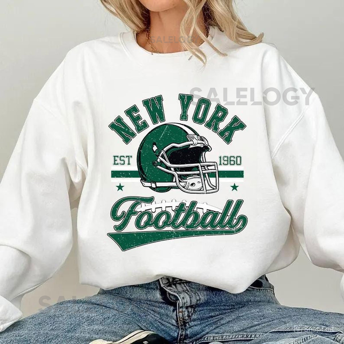 Vintage 90s style New York Football sweatshirt Football shirt New York football Crewneck tshirt Game day FootballAmerican football tee_700