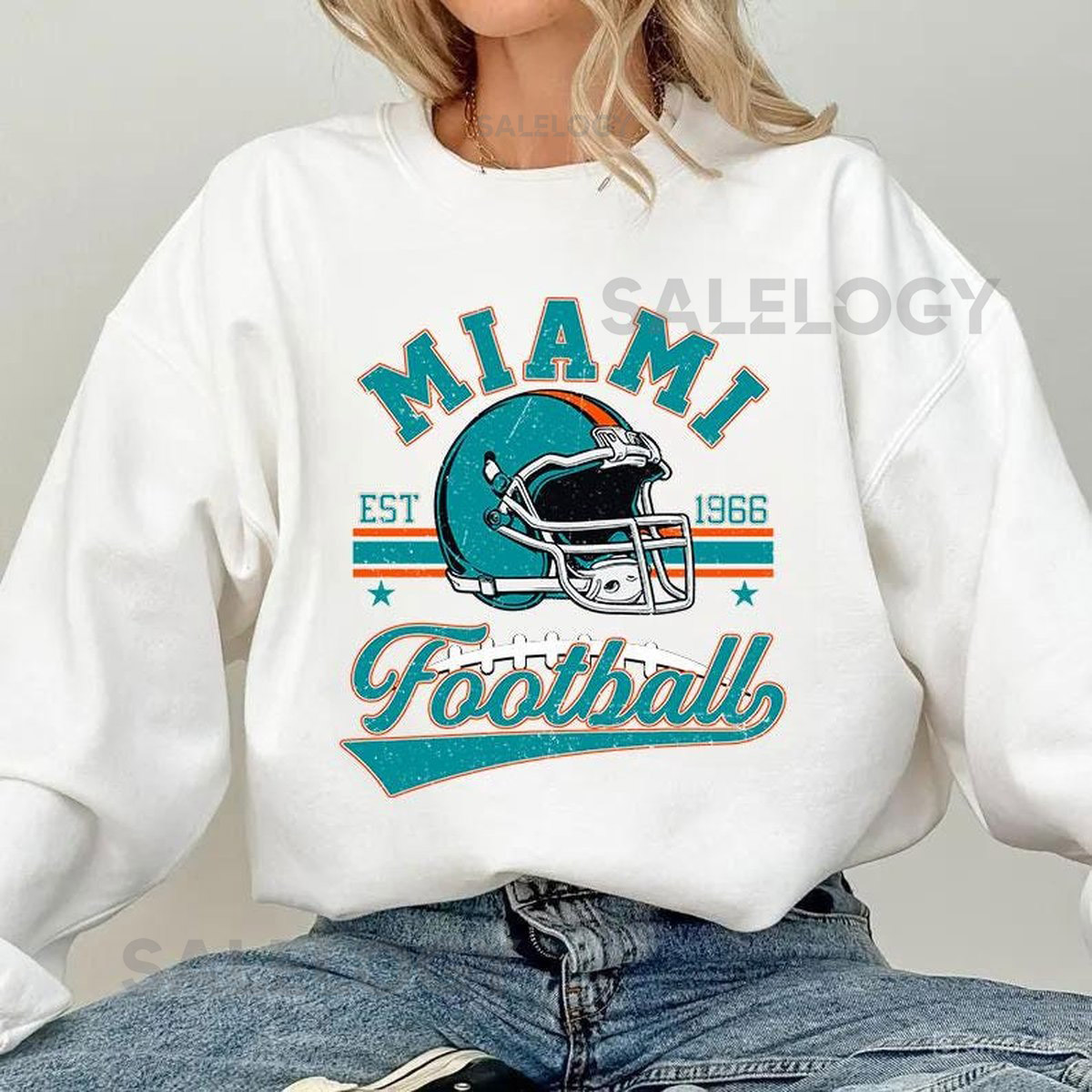 Vintage 90s Style Miami Football SweatShirt Miami Football Women Shirt Game Day Shirt Miami Football Shirt Miami Football Gift Shirt_623