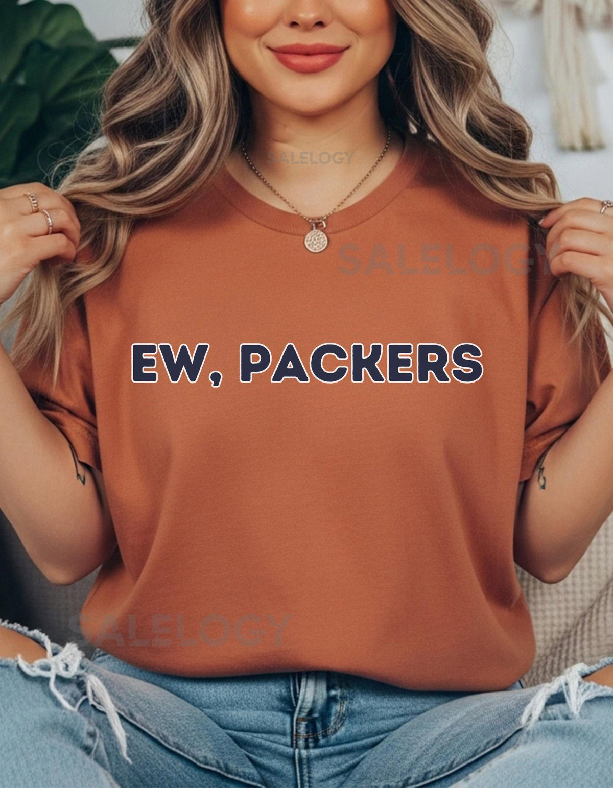 Comfort Colors Ew Packers T-Shirt Funny Chicago Bears Game Day Tee Anti-Packers Football Shirt NFL Rivalry Fan Gift_591