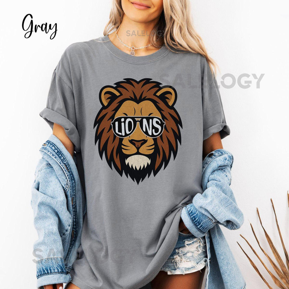 Comfort Colors Lions Sunglasses Graphic Tee Lion Shirt Sports Team Tee Cool Lion T-shirt Detroit Football_83