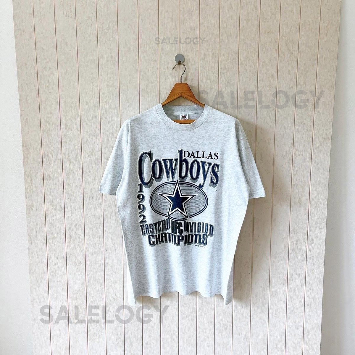 Vintage 90s Dallas Cowboys T-Shirt - NFL Football - Gray - Size L_503