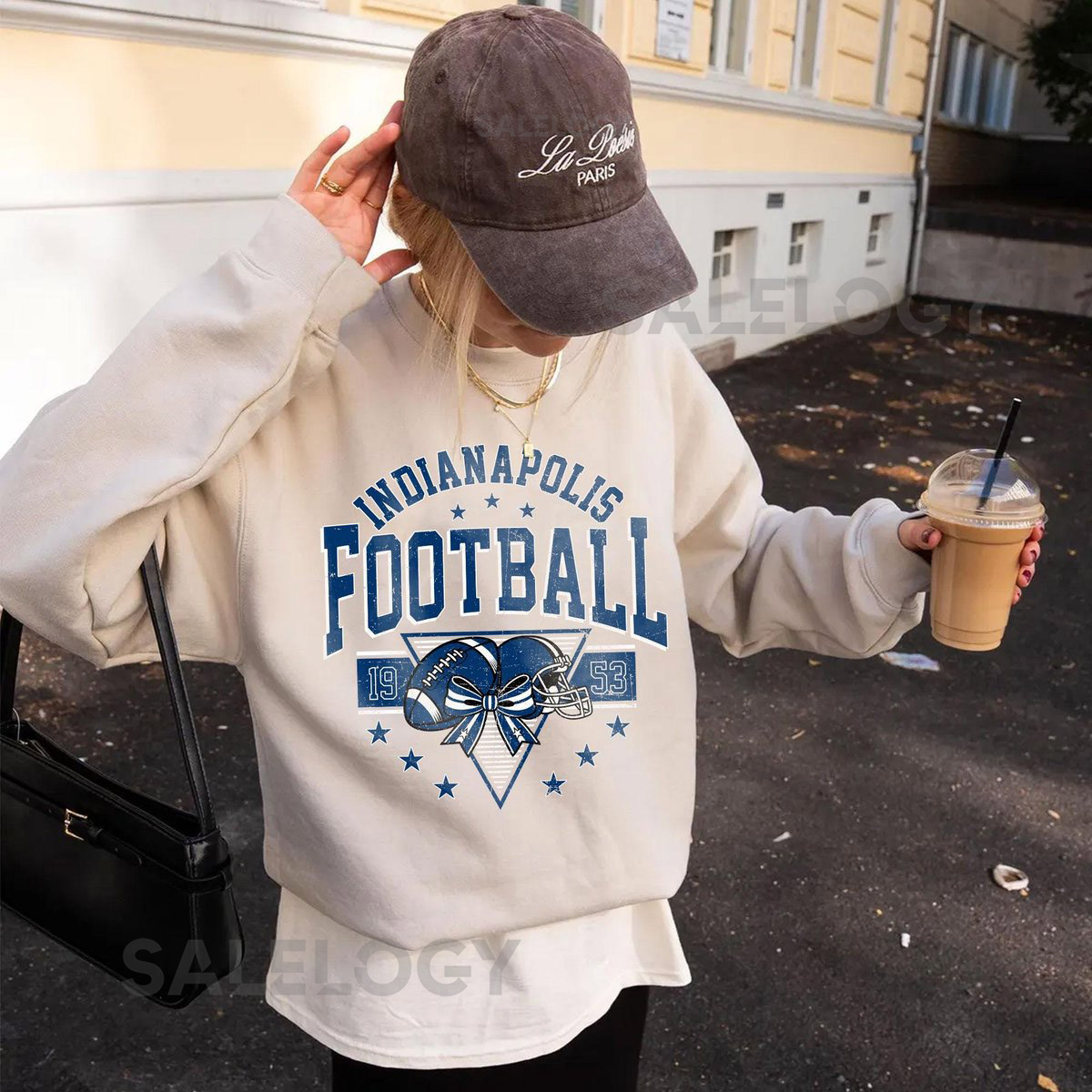 Indianapolis Football SweatshirtFootball fan tshirtIndianapolis football HoodieGame day FootballVintage footballFootball Youth _523