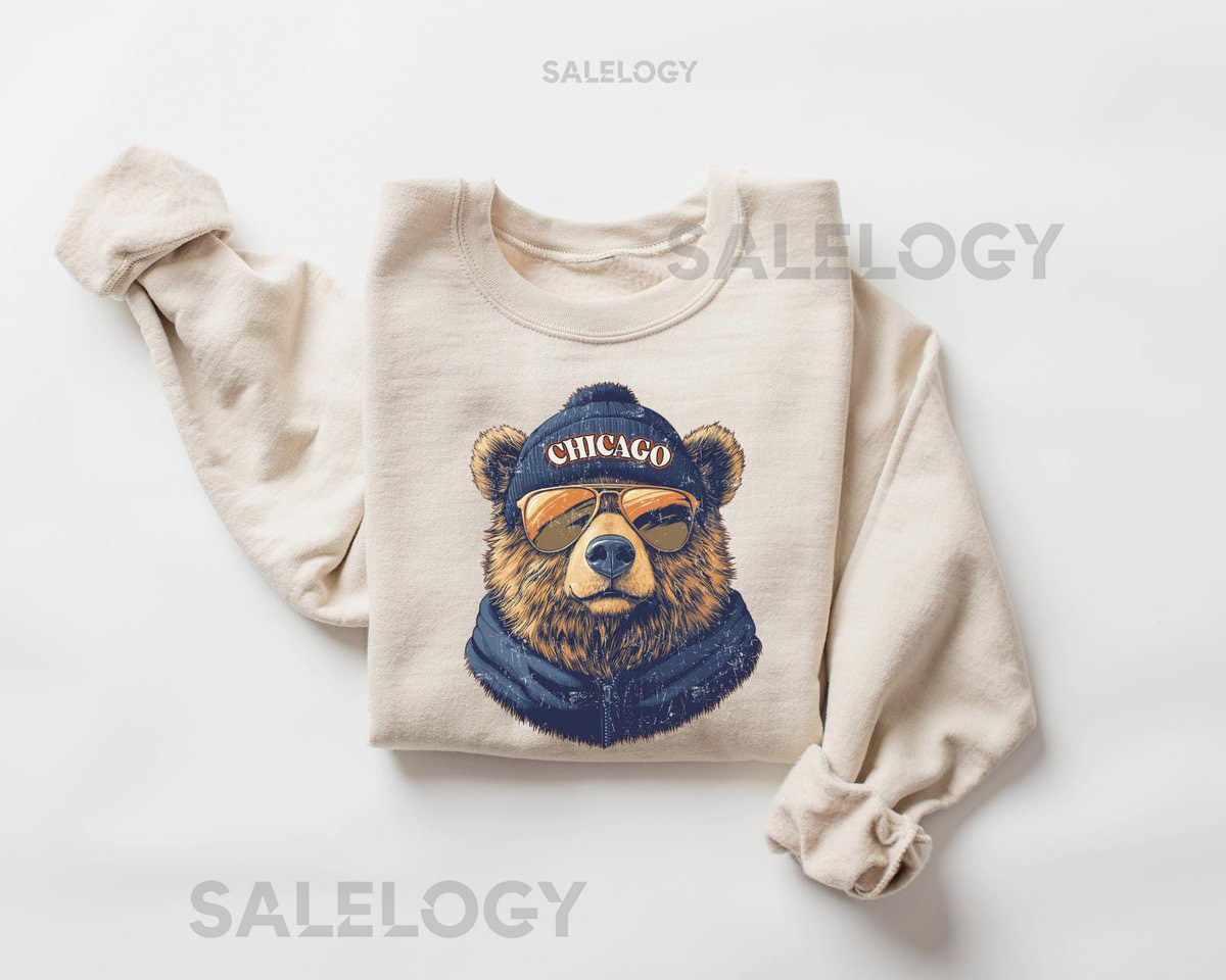 Vintage Chicago Football Sweatshirt Trendy Fan Gifts Game Day Outfit Vintage Sports Shirt Chicago Bears Fan Gear_1080