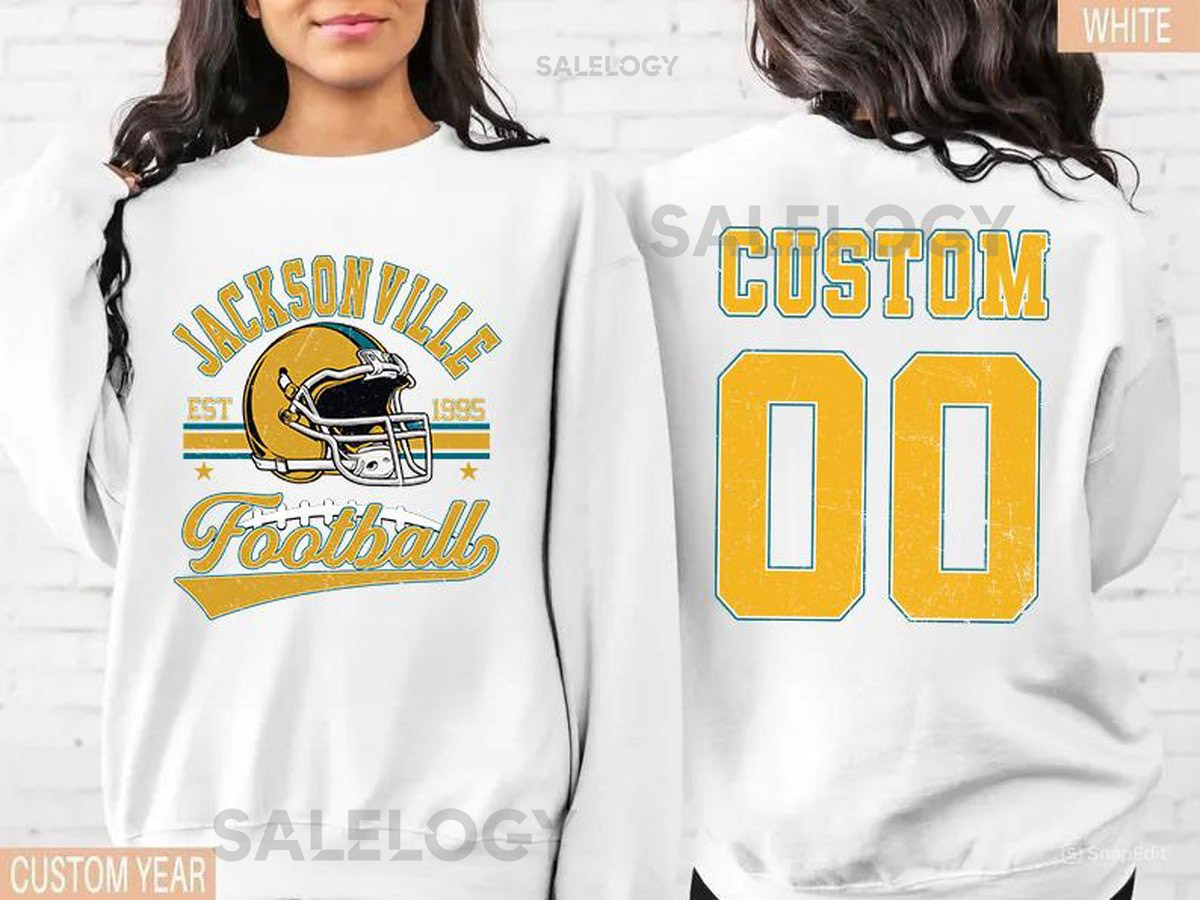 Personalized Jacksonville Football Sweatshirt Jacksonville football crewneck Jacksonville shirt Custom Football Player footba_781