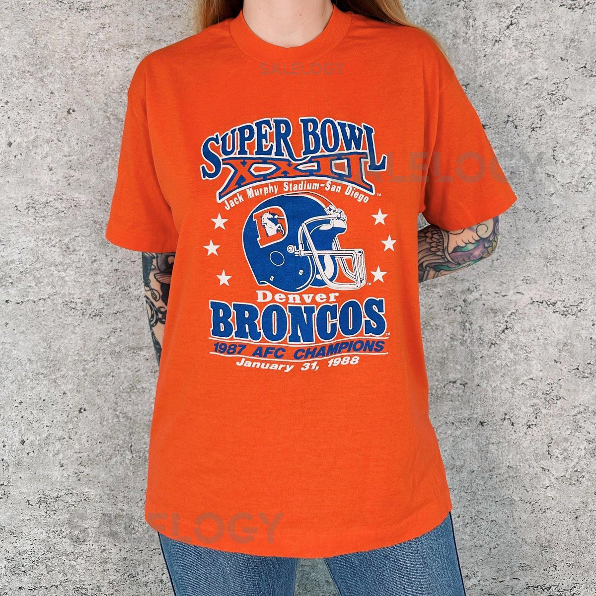 Denver Broncos Vintage Super Bowl Tee Shirt T-Shirt_328