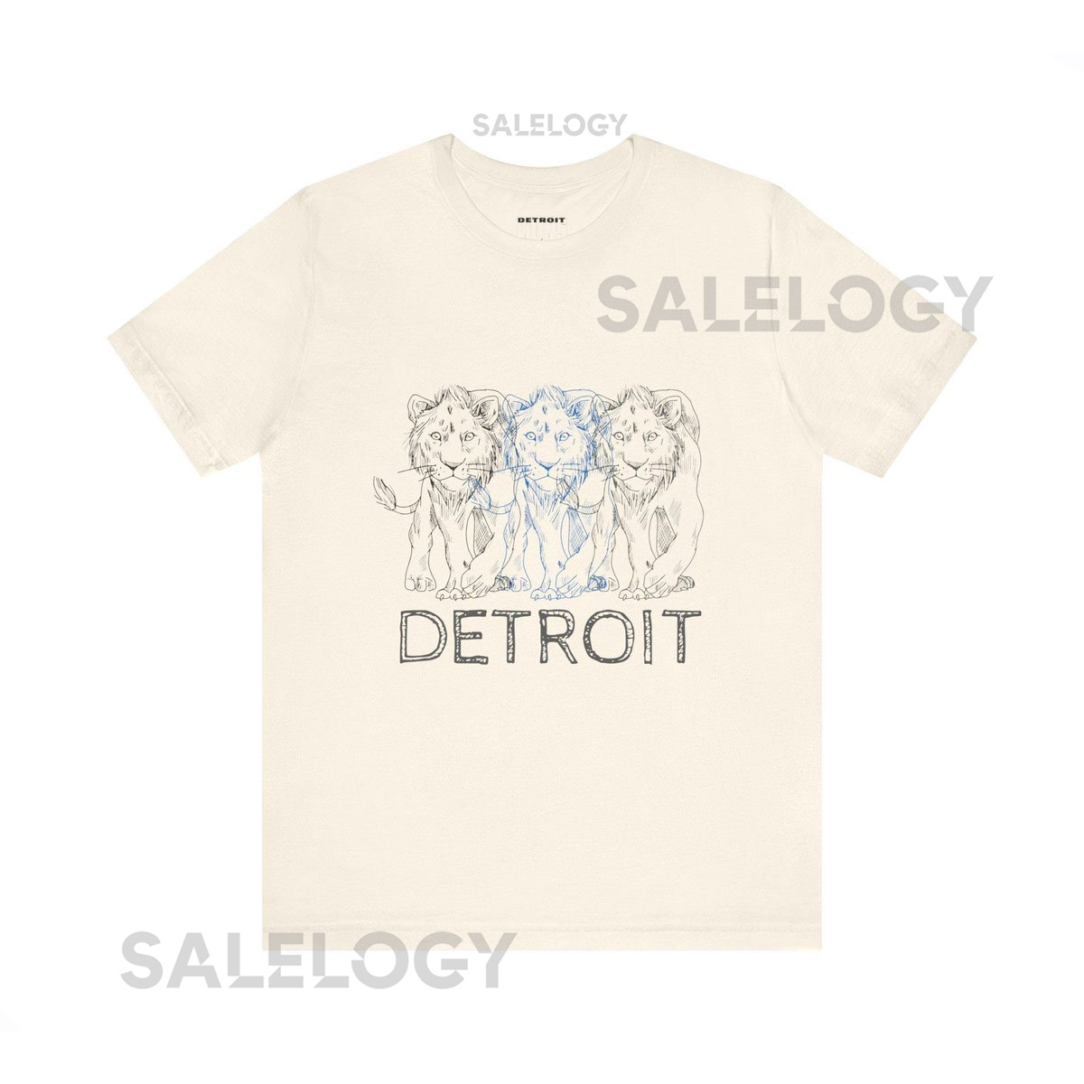 Detroit Lion Graphic Unisex T-Shirt Casual Wear Gift for Sports Fans Detroit Merchandise_179