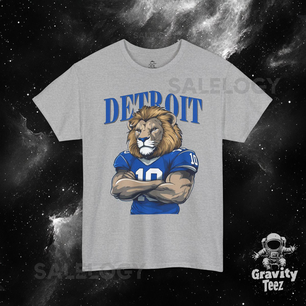 Detroit Lions Heavy Cotton Tee Unisex Sports Shirt Casual Wear Game Day Attire Gift for Fans Football Tee_259
