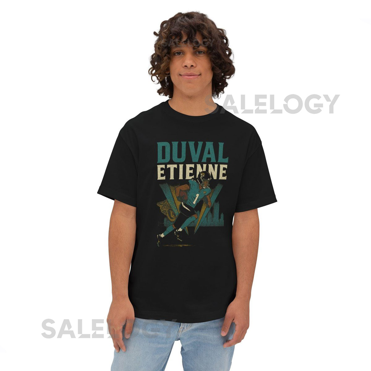 Travis Etienne Jaguars Shirt Unisex Boxy NFL Footba_899