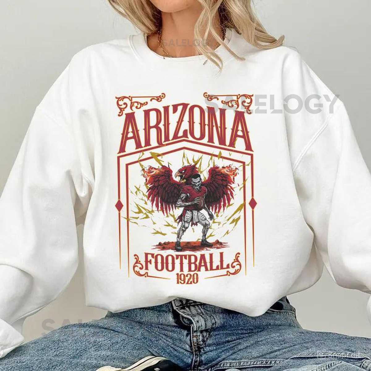 Arizona Football Skull Classic Sweatshirt Fan Gifts Football Game Day Sweatshirt Arizona Football Crewneck Arizona Football T-Shirt_78