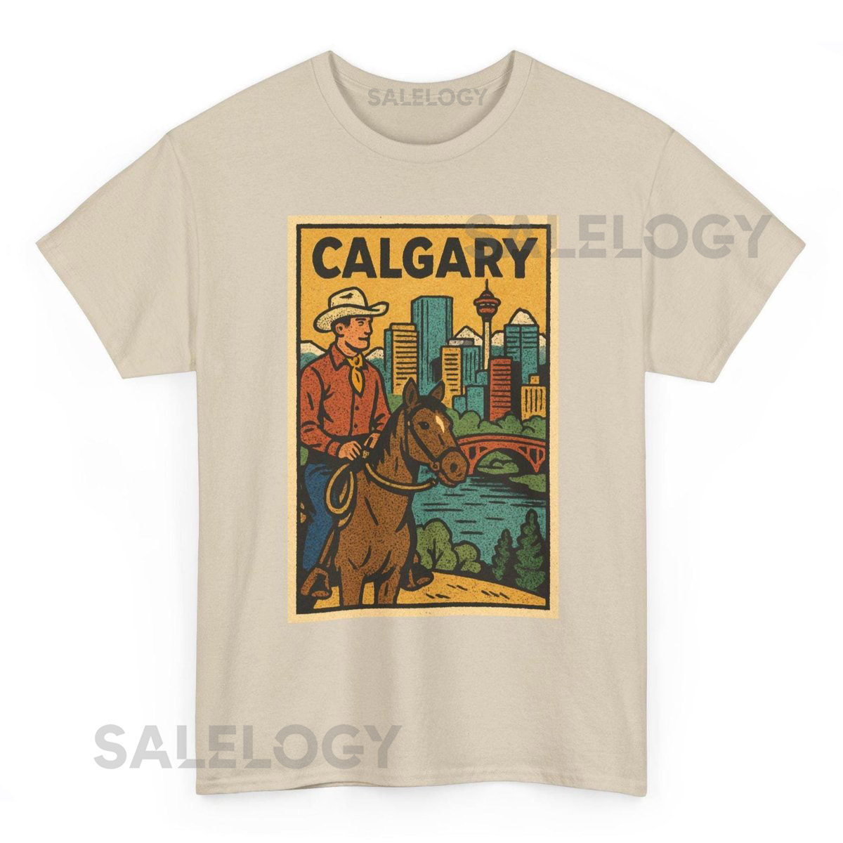 Calgary T-Shirt Unisex Retro Canada Tee_70
