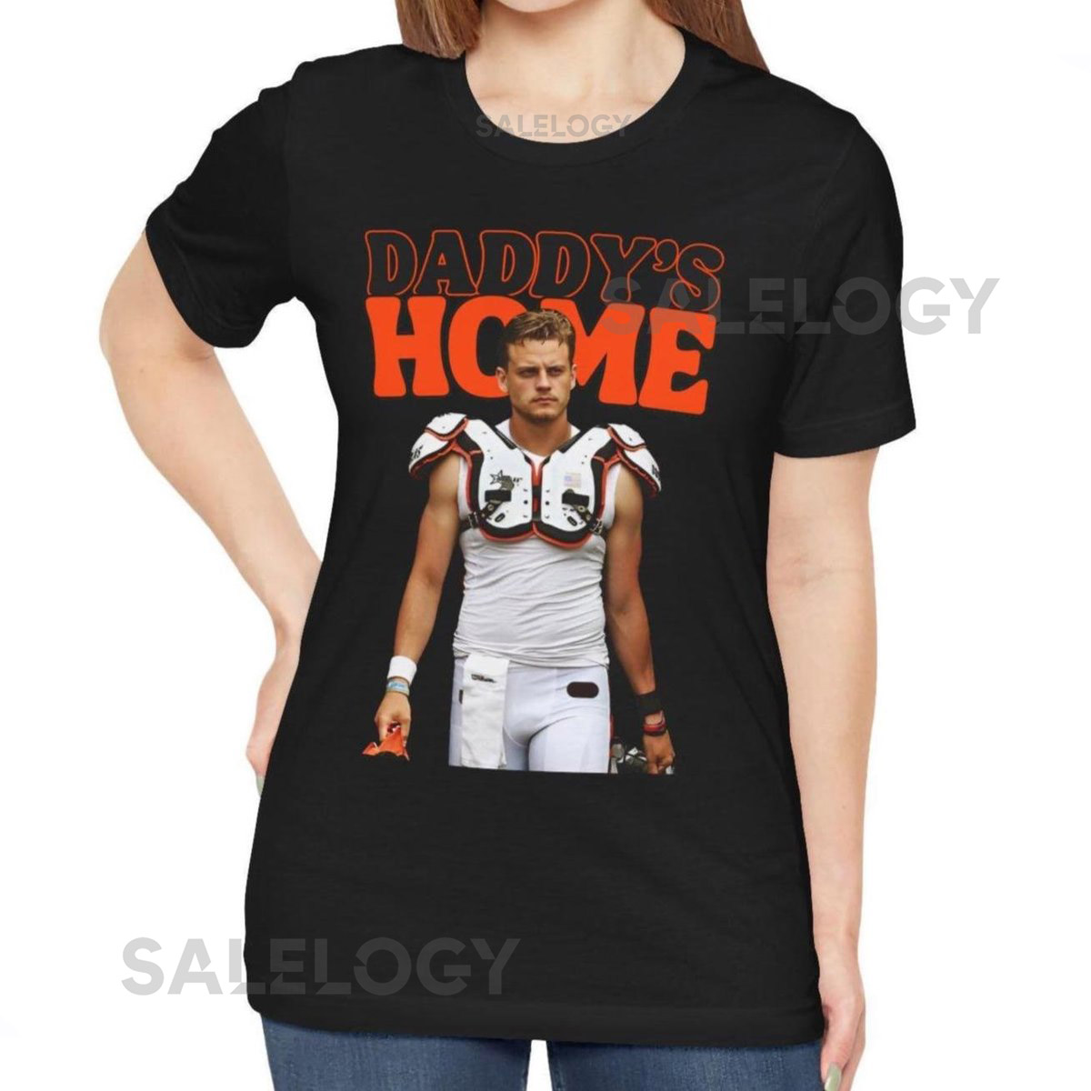 Cincinnati Football Fan T-Shirt Daddy's Home Quarterback Crush Graphic Tee_528