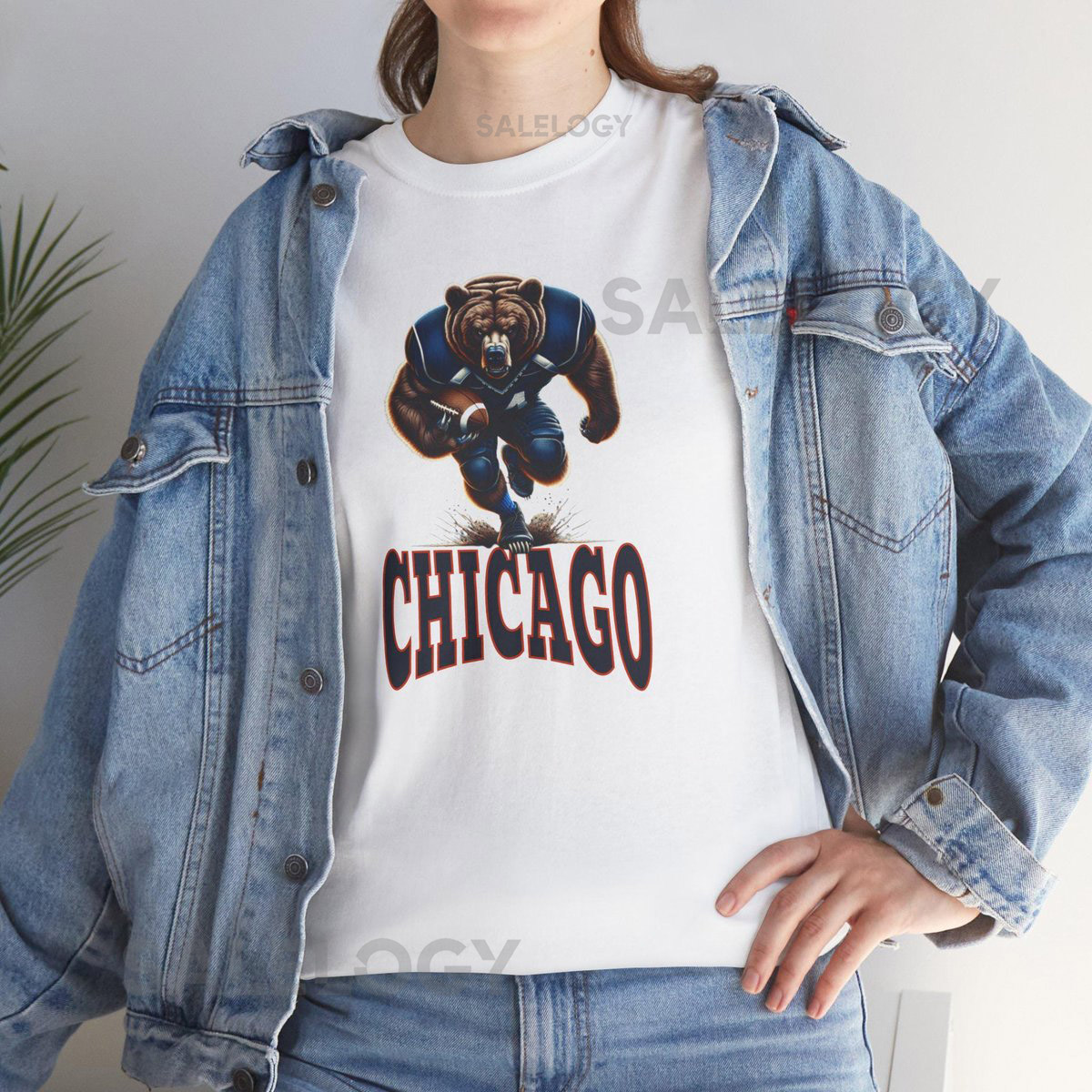 Chicago Football T-shirt Los Angeles Unisex Heavy Cotton Tee Funny Football Shirt Sport Tee Tailgating Game Day Football Shirt_64