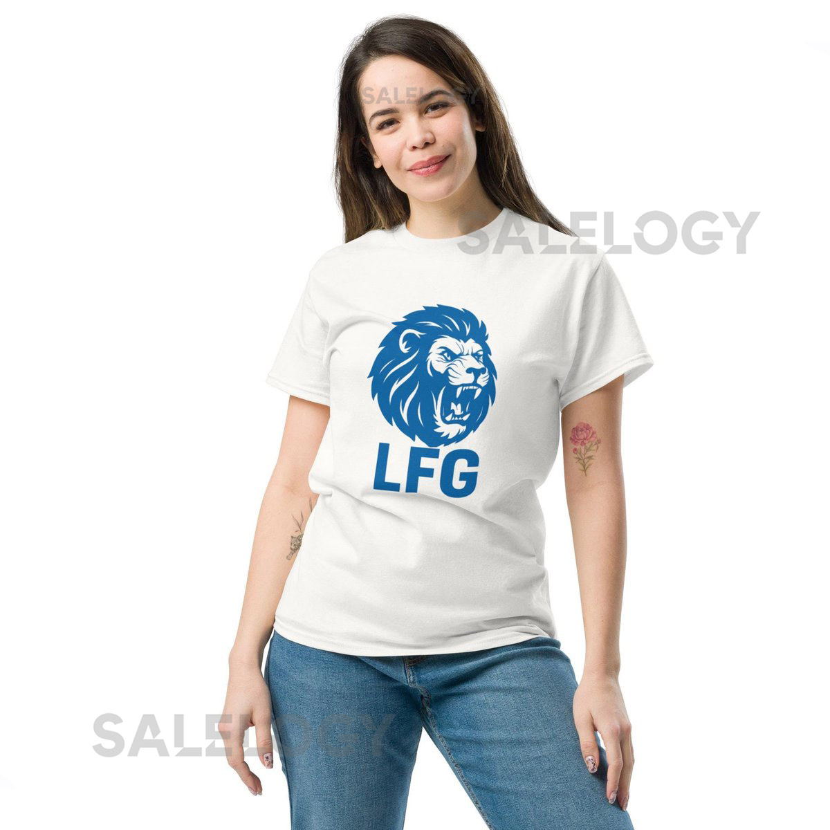 Detroit Lions LFG T-Shirt Fierce Lion Fan Gear_268