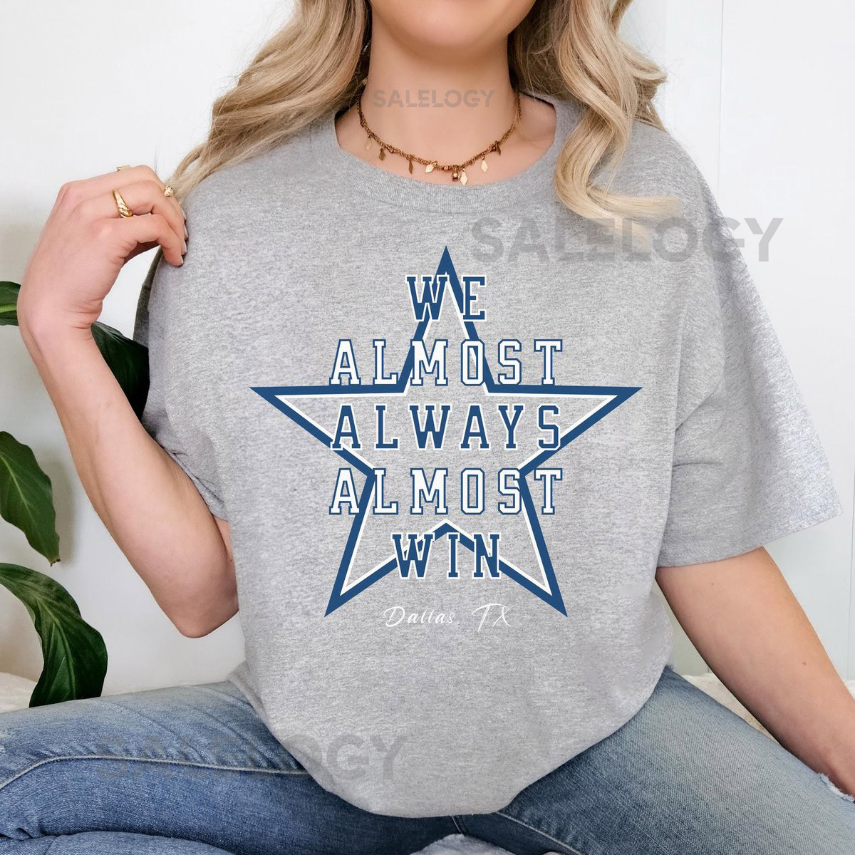 Funny Dallas Cowboys T-Shirt 'Almost Win Sundays' Unisex Tee_382