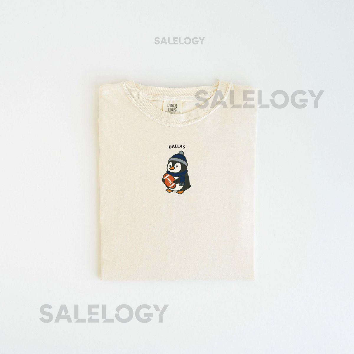 Comfort Colors Dallas Football Penguin T-Shirt Cute Football Mascot Tee Game Day Shirt Cowboys Fan Apparel Americas Team T Shirt_69