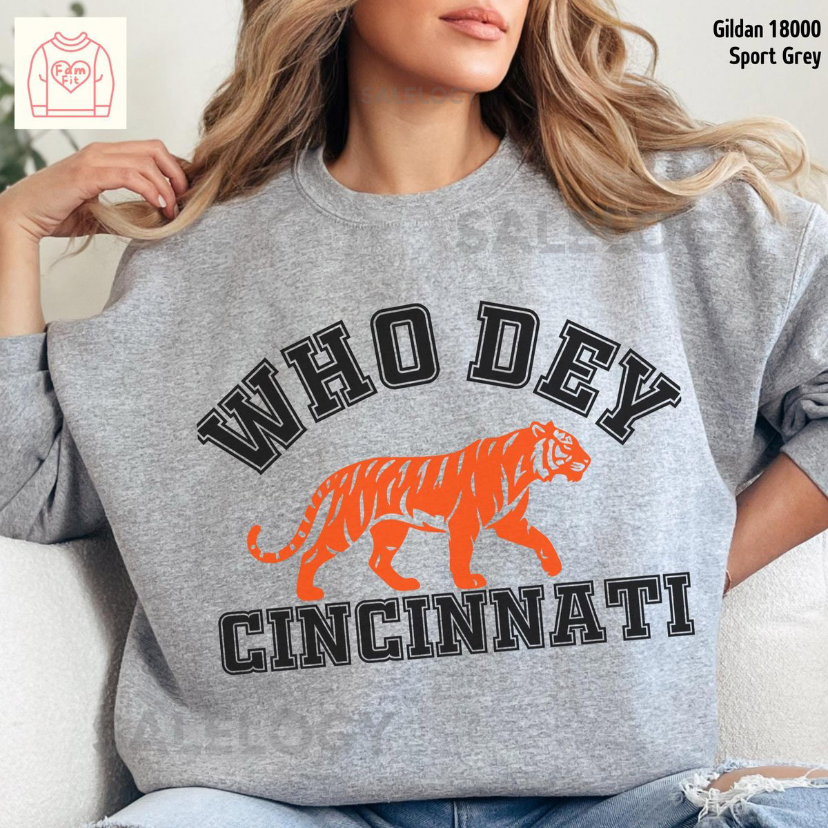 Who Dey Bengal Sweatshirt Cincinnati Vintage Gameday Shirt Football Team Pride Family Matching FamFit09-12_1131