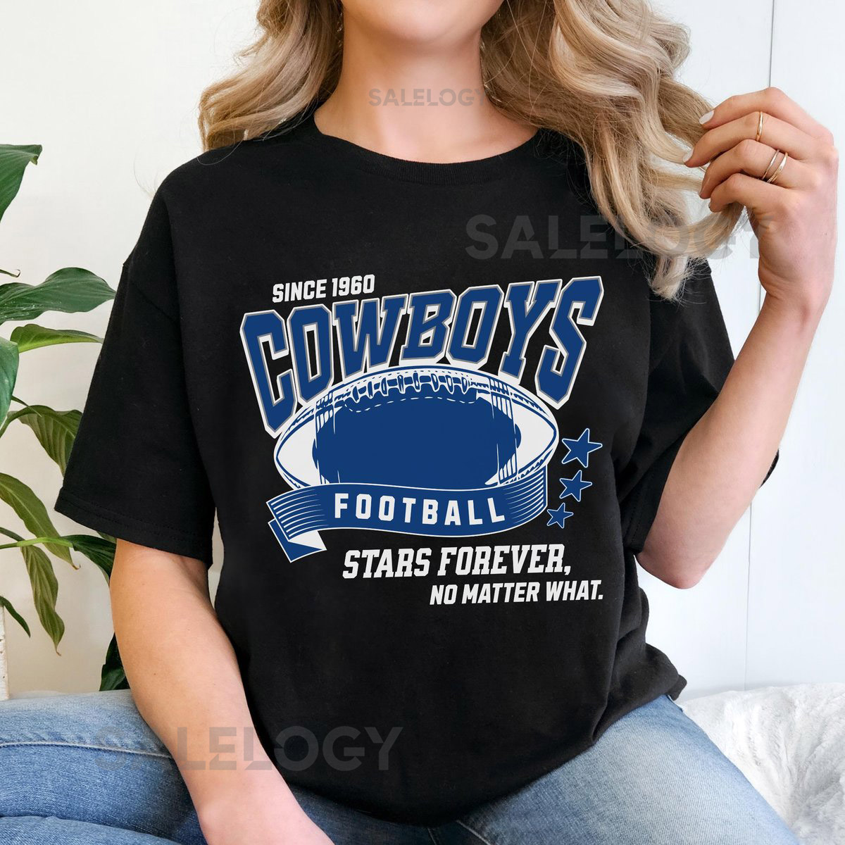 Dallas Cowboys Stars Forever Women's Tee - NFL Game Day Cotton T-Shirt_164