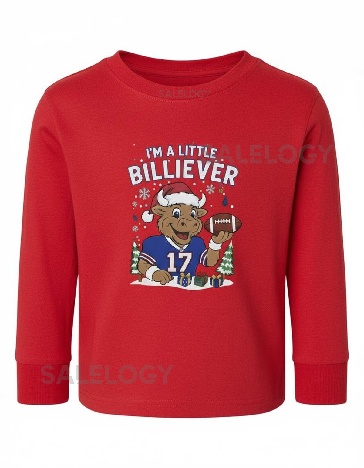 Buffalo quotLittle Billieverquot Christmas Long Sleeve Onesie Tee or Crew Neck_297