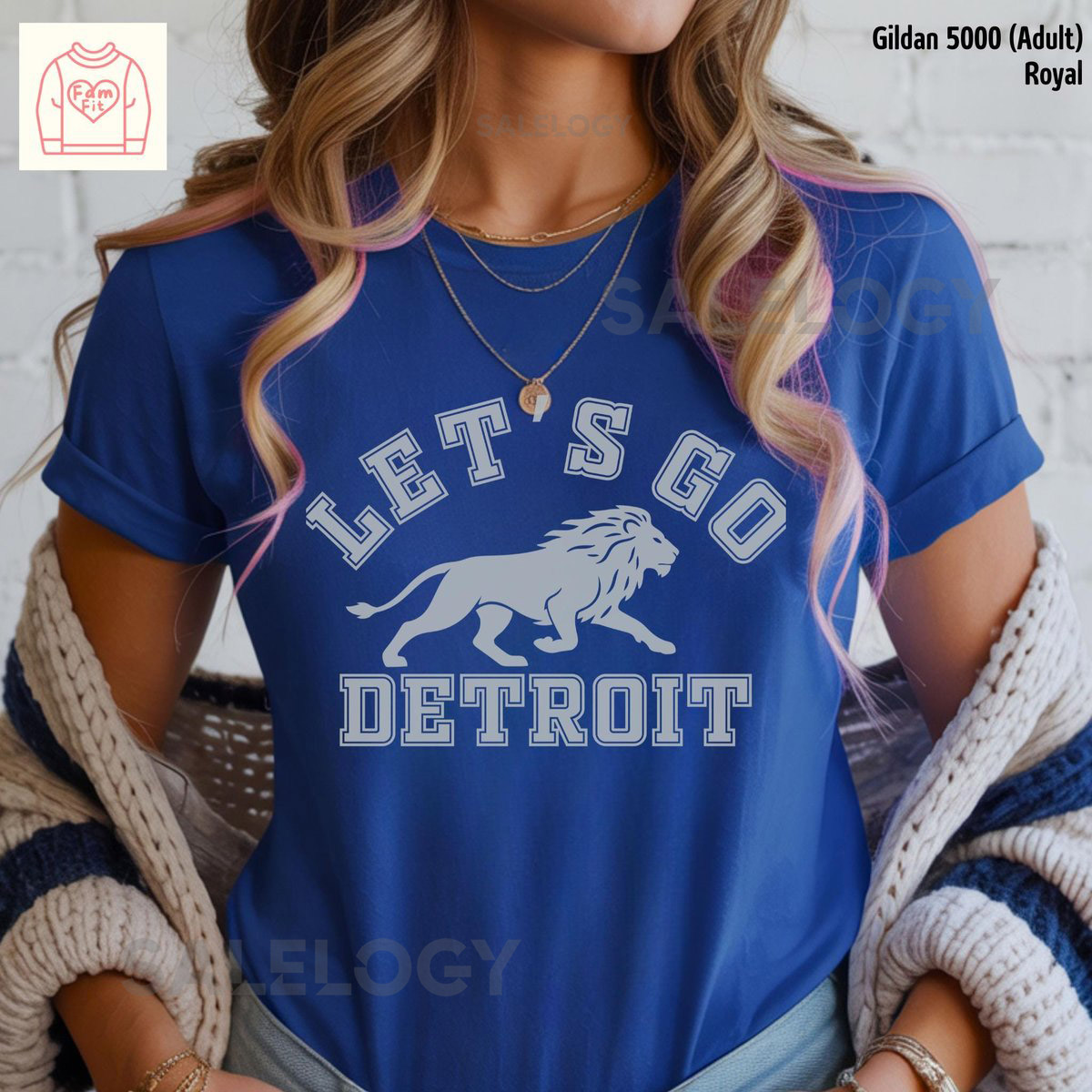 Let's Go Lion Tee Detroit Vintage Gameday Shirt Loud Cheer Shirt FamFit03-17_546