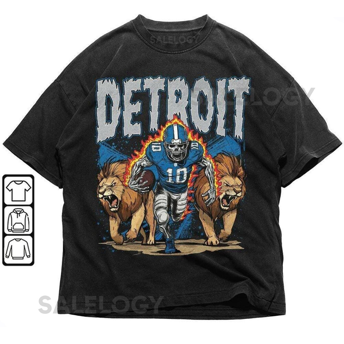 Detroit Football Skull Shirt Retro Vintage Skeleton Football Player Gift Unisex Shirt Trendy Minnesota Football Fan Shirt_144