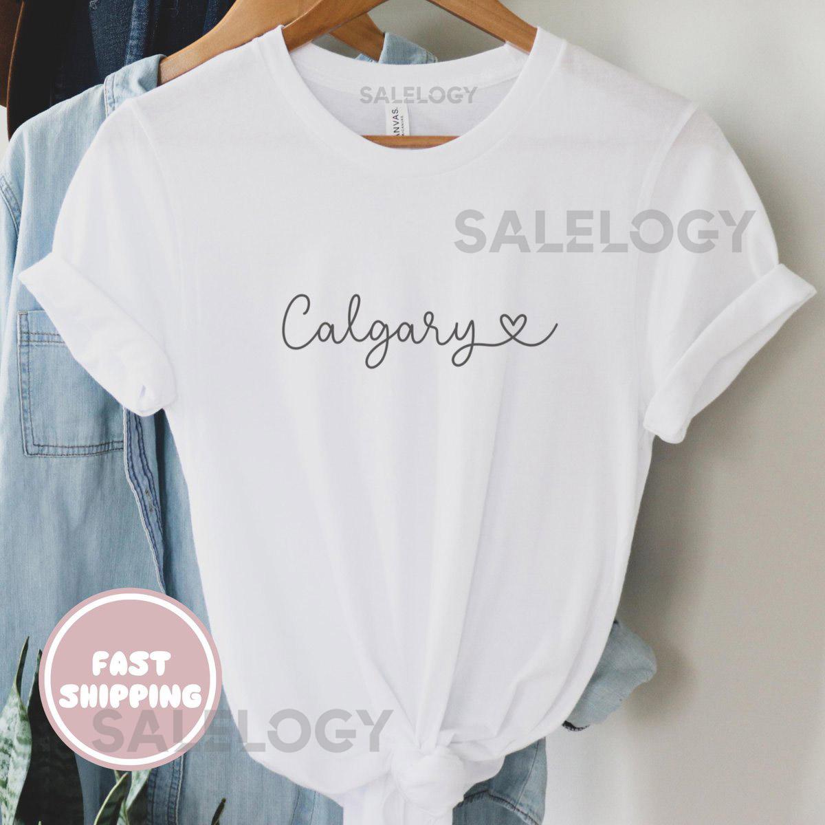 Calgary T Shirt Women Cute Canada Souvenir Tee Minimalist City Shirt Soft Cotton Calgary Shirt Travel Gift for Tourist Calgary Souvenir_66