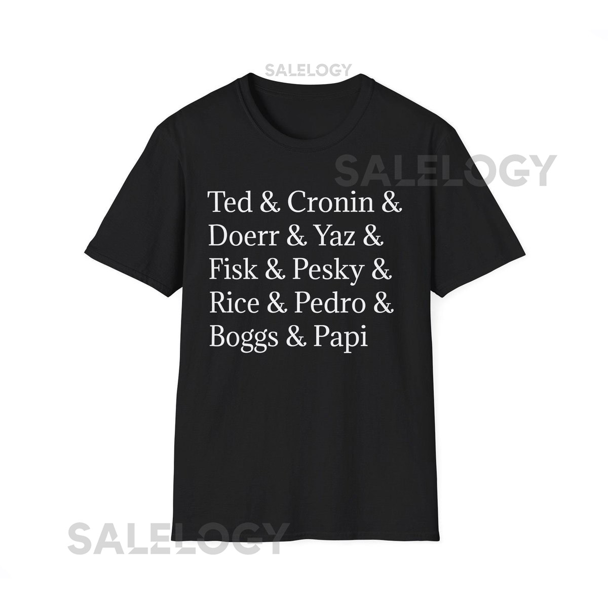 Boston Red Sox Retired Numbers T-Shirt Ted Williams Yastrzemski Ortiz Martinez_202