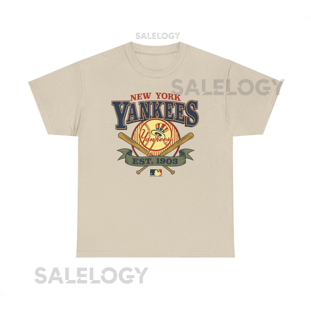 New York Yankees Old School Heavy Cotton Tee Vintage Sportswear MLB Fan Gift Casual Wear Team Apparel Comfort Tee_28