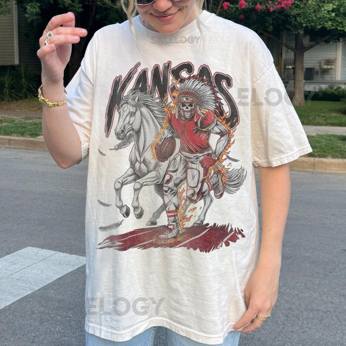 Retro Kansas City Football Shirt Vintage Chiefs Graphic Tee Old School Kansas City Football T-Shirt KC Football Fan Gift_722