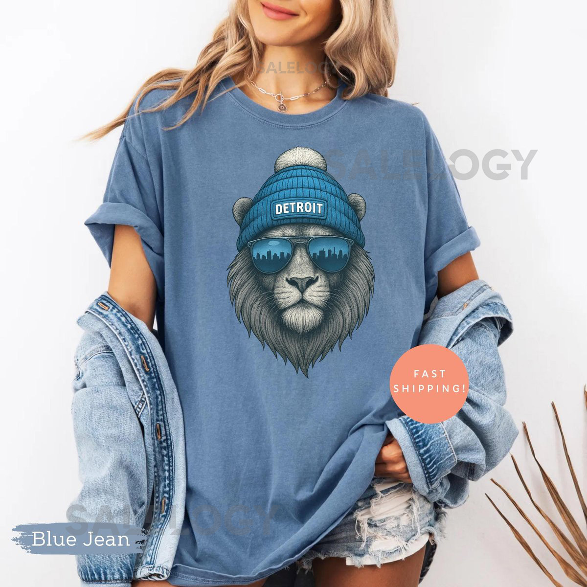 Detroit Football Lion Shirt Vintage Detroit Mascot Tee Comfort Colors Game Day T-Shirt Detroit Sports Fan Super Bowl Shirt_118